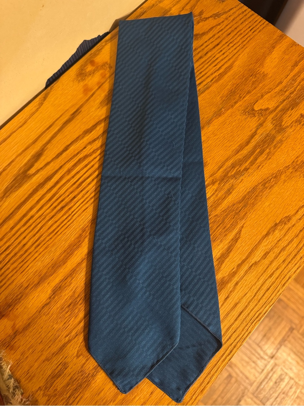 Elegant Deep Teal Textured Men's Neck Tie